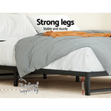 Artiss Bed Frame Queen Size Metal BERU - Rear View