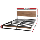 Artiss Bed Frame King Size Metal Bed Frame DANE - Side View