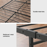 Artiss Bed Frame King Size Metal Bed Frame DANE - Rear View