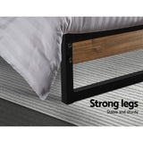 Artiss Bed Frame King Size Metal Bed Frame DANE - Close-Up Angle