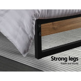 Artiss Bed Frame Metal Bed Frame DANE - King Single - Close-Up Angle