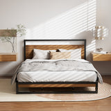 Artiss Bed Frame Queen Size Metal Bed Frame DANE - Top-Down View