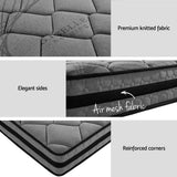 Artiss  Metal Bed Frame Double Size Beds Platform with Mattress - 45-Degree Angle