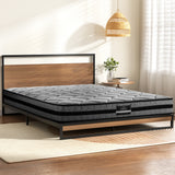 Artiss Bed Frame Queen Size Metal Frame DANE with Mattress - Close-Up Angle