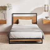 Artiss  Metal Bed Frame Single Size Beds Platform with Mattress - Top-Down View