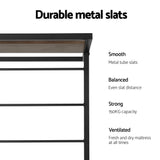 Artiss Bed Frame 2x Single Size Metal Trundle Daybed DEAN - 45-Degree Angle