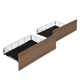 Artiss 2x Bed Frame Storage Drawers Trundle Black - Close-Up Angle