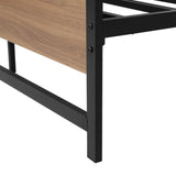 Artiss Bed Frame Double Size Metal Base Mattress Platform Foundation Black DREW - Top-Down View