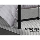 Artiss Bed Frame Metal Bed Frame LEO - Double (Black) - 45-Degree Angle