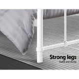 Artiss Bed Frame Metal Bed Frame LEO - Double (White) - Rear View