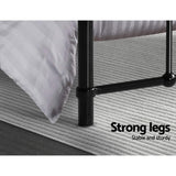 Artiss Bed Frame Metal Bed Frame LEO - King Single(Black) - Side View