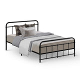 Artiss Bed Frame Metal Bed Frame LEO - King Single(Black) - Close-Up Angle