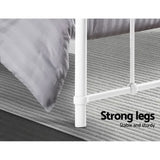 Artiss Bed Frame Metal Bed Frame LEO - Queen (White) - Rear View