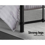 Artiss Bed Frame Metal Bed Frame LEO - Single (Black) - Rear View