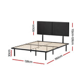Artiss Bed Frame Double Size Metal Frame NOR - Front View