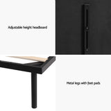 Artiss Bed Frame Double Size Metal Frame NOR - Rear View