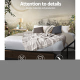 Artiss Bed Frame Metal Bed Frame Bed Base OSLO - Double - Side View