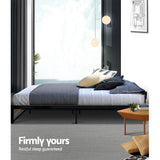 Artiss Bed Frame Metal Bed Frame Bed Base OSLO - King Single - Rear View