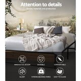 Artiss Bed Frame Metal Bed Frame Bed Base OSLO - Queen - Top-Down View