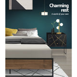 Artiss Bed Frame Metal Bed Frame Bed Base OSLO - Queen - 45-Degree Angle