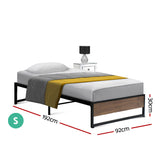 Artiss Bed Frame Metal Bed Frame Bed Base OSLO - Single - Front View