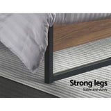 Artiss Bed Frame Metal Bed Frame Bed Base OSLO - Single - Rear View