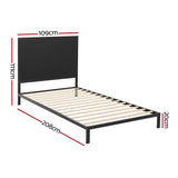 Artiss Bed Frame King Single Size Metal Frame PADA - Front View