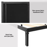 Artiss Bed Frame King Single Size Metal Frame PADA - Rear View