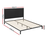 Artiss Bed Frame Queen Size Metal Frame PADA - Front View