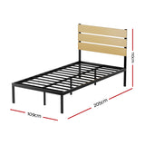Artiss Bed Frame King Single Size Metal Base Mattress Platform Foundation PAULA - Front View