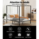 Artiss Bed Frame Double Size Metal Bed Frame POCHY - Top-Down View