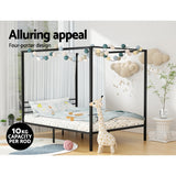 Artiss Bed Frame Double Size Metal Bed Frame POCHY - Rear View