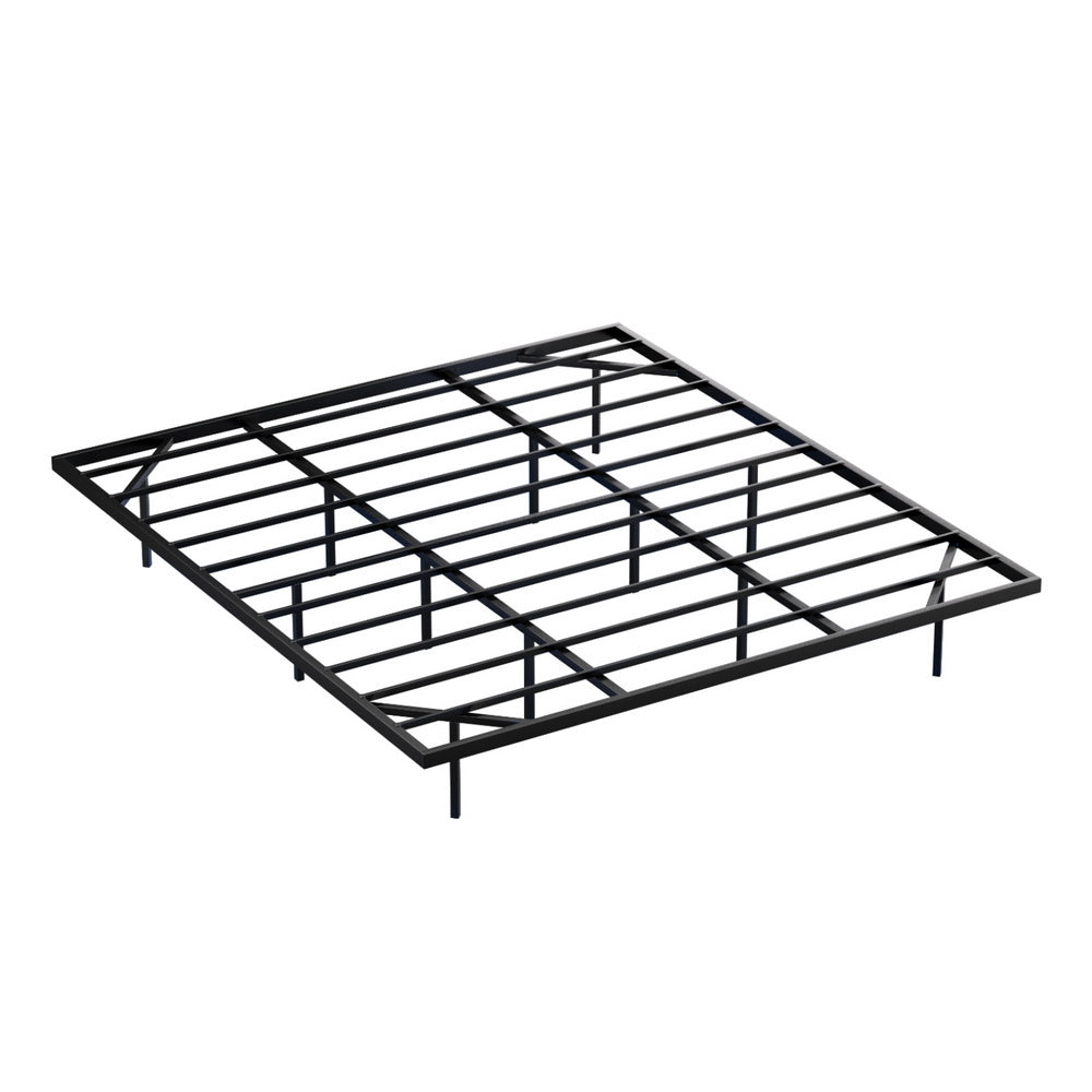 Artiss King Bed Frame,Floating Metal Bed Frame with Smart LED Lights - Sturdy Metal Platform Bed Base, Silent Design, Tool-Free Assembly, 300KG