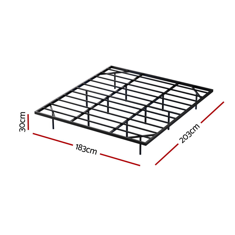 Artiss King Bed Frame,Floating Metal Bed Frame with Smart LED Lights - Sturdy Metal Platform Bed Base, Silent Design, Tool-Free Assembly, 300KG