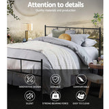Artiss Bed Frame Double Metal Bed Frame SOL - Top-Down View