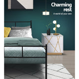Artiss Bed Frame King Single Metal Bed Frame SOL - Rear View