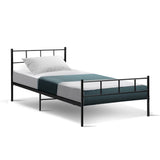 Artiss Bed Frame Single Metal Bed Frame SOL - Low Angle