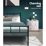Artiss Bed Frame Single Metal Bed Frame SOL - Rear View