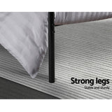 Artiss Bed Frame Single Metal Bed Frame SOL - Close-Up Angle