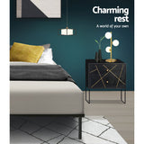 Artiss Bed Frame Double Size Metal Frame TED - Top-Down View