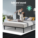 Artiss Bed Frame Queen Size Metal Bed Frame TED - Rear View