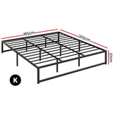 Artiss Bed Frame King Size Metal Bed Frame TINO - Front View
