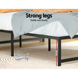 Artiss Bed Frame Queen Size Metal Bed Frame TINO - Rear View