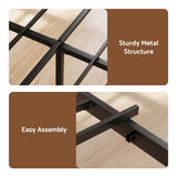 Artiss Double Bed Frame with Charging Station & Storage Drawers Metal - Close-Up Angle