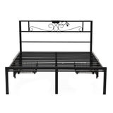 Artiss Queen Bed Frame with Charging Station & Storage Drawers Metal - Top-Down View