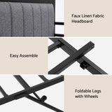 Artiss Bed Frame King Single LED Metal Trundle Daybed with Charging Station TURN - Close-Up Angle