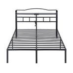 Artiss Bed Frame Double Size with Charging Station WAVE