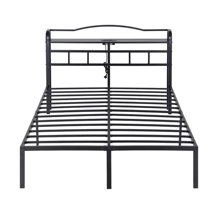 Artiss Bed Frame Double Size with Charging Station WAVE