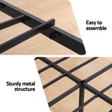 Artiss Bed Frame Queen Size with Charging Station WAVE - Rear View