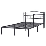 Artiss Bed Frame Queen Size with Charging Station WAVE - Close-Up Angle